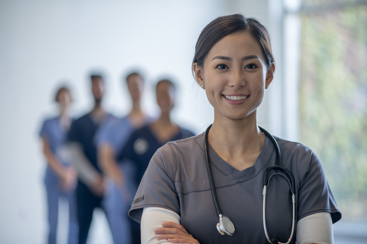 Female provider smiling