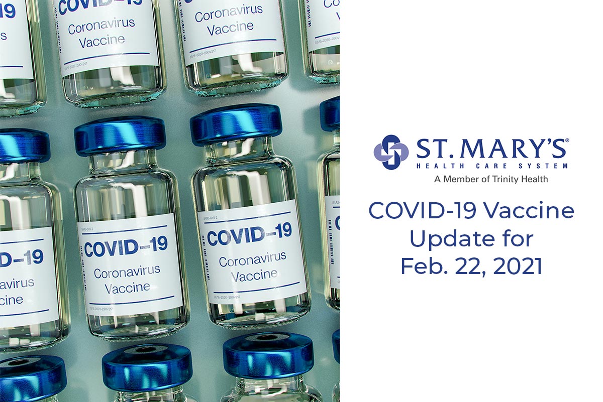 St. Mary’s COVID vaccine update for Monday, Feb. 22, 2021