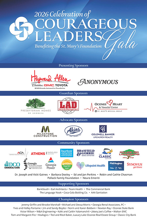 Image showcasing sponsors of the Courageous Leaders Gala